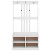 vidaXL Portemanteau SANDNES blanc 87x40x159,5 cm bois massif pin
