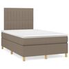 vidaXL Sommier &agrave; lattes de lit avec matelas taupe 120x190 cm tissu