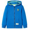 Sweatshirt &agrave; capuche avec fermeture &eacute;clair pour enfants bleu 104