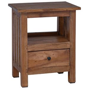 vidaXL Table de chevet Marron 41 x 30 x 50 cm Bois de Mahogany Massif