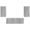 vidaXL Ensemble de meuble TV mural 4 pcs Gris Sonoma Bois d'ing&eacute;nierie