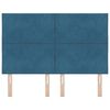vidaXL T&ecirc;te de lit avec t&ecirc;te de lit Bleu fonc&eacute; 160 cm Velours