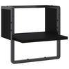 vidaXL &Eacute;tag&egrave;re murale avec barre noir 30x25x30 cm