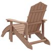 vidaXL Chaise de jardin Adirondack avec repose-pied PEHD marron