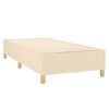 vidaXL Sommier &agrave; lattes de lit avec matelas Cr&egrave;me 80x200 cm Tissu