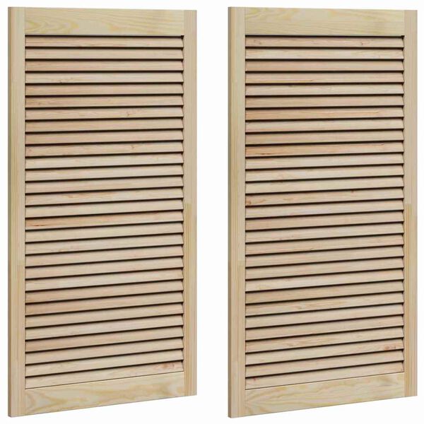 vidaXL Porte de Cabinet avec porte 2 pcs Naturel 110 x 2,1 x 59,5 cm