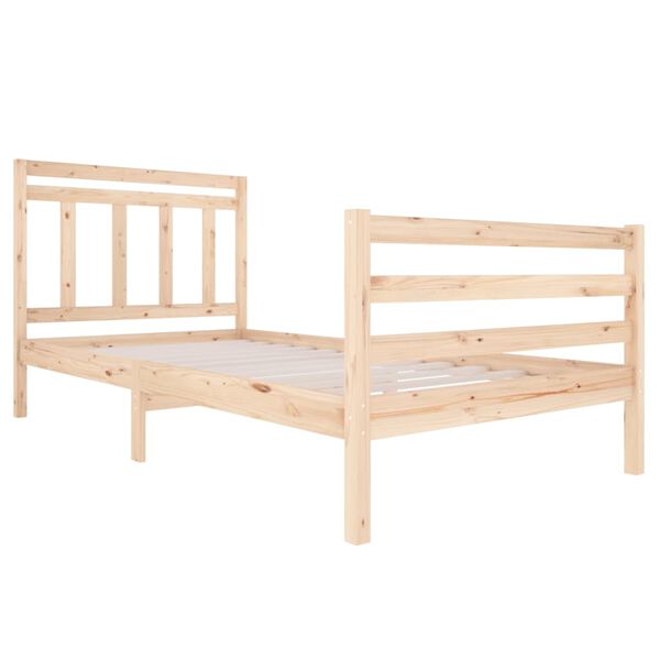 vidaXL Cadre de lit sans matelas bois massif 100x200 cm
