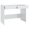 vidaXL Bureau Blanc brillant 101x50x76,5 cm Agglom&eacute;r&eacute;