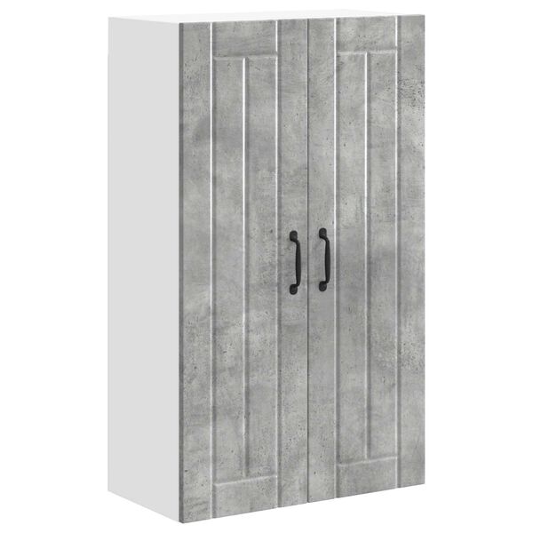 vidaXL Armoire de cuisine avec étagère Gris béton 60 x 31 x 100 cm