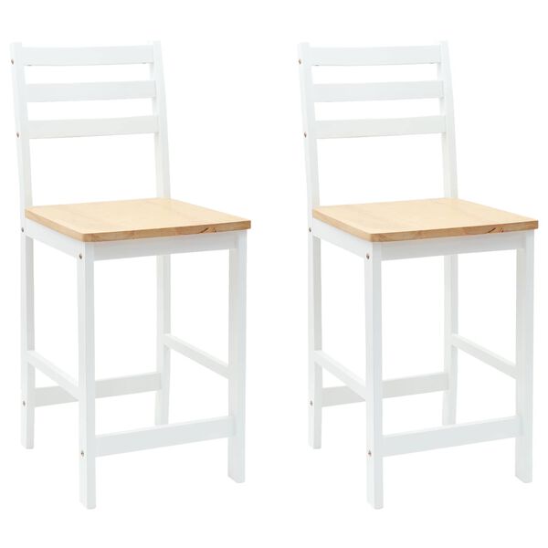 vidaXL Chaises de salle &agrave; manger 2 pcs Blanc 40 x 47,5 x 99,5 cm