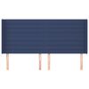 vidaXL T&ecirc;te de lit avec oreilles Bleu 183x16x118/128 cm Tissu
