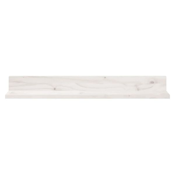 vidaXL &Eacute;tag&egrave;res murales 2 pcs Blanc 80x11x9 cm Bois de pin massif