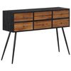 vidaXL Table console avec tiroirs 116x30x76 cm teck massif récupéré