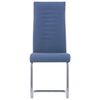 vidaXL Chaises &agrave; manger cantilever lot de 4 bleu tissu