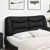 vidaXL Coussin de t&ecirc;te de lit Hvar noir 120 cm similicuir
