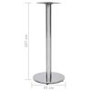 vidaXL Pied de table de bistro Argent&eacute; &Oslash;45x107 cm Acier inoxydable