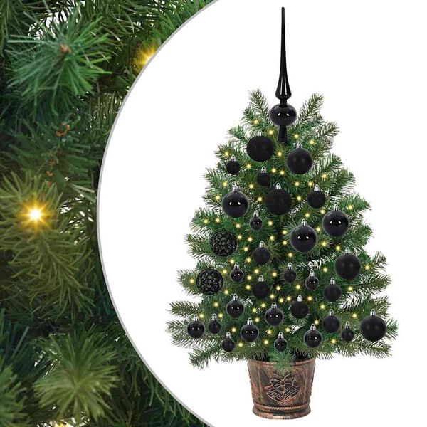 vidaXL Sapin de No&euml;l artificiel avec 150 LED Vert 75 cm PE et PVC