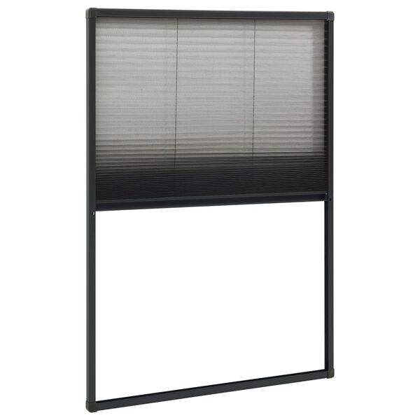 vidaXL Moustiquaire pliss&eacute;e pour fen&ecirc;tre Aluminium Anthracite 80x160cm