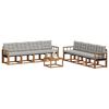 vidaXL Ensemble de canap&eacute;s d'ext&eacute;rieur 9 pcs Gris Naturel et Clair