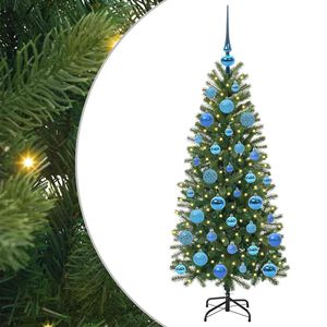 vidaXL Sapin de No&euml;l artificiel avec 150 LED Vert 120 cm PE et PVC