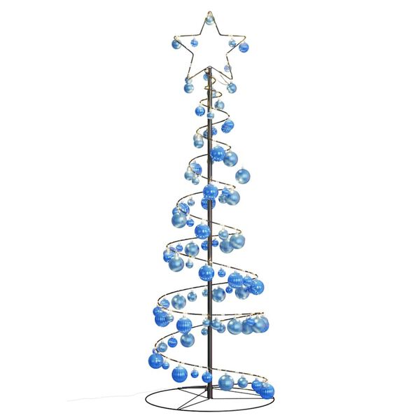 vidaXL Sapin de No&euml;l &agrave; LED avec boules 100 LED blanc chaud 150 cm