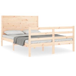 vidaXL Cadre de lit sans matelas bois massif