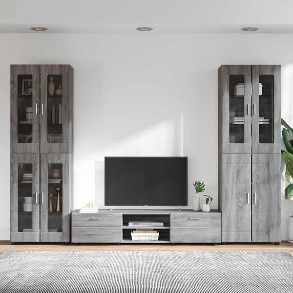 vidaXL Ensemble meuble TV FLORIN Gris Sonoma Bois d'ing&eacute;nierie