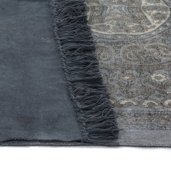 vidaXL Tapis Kilim Coton 120 x 180 cm avec motif Gris