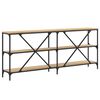 vidaXL Table console chêne sonoma 180x30x75cm bois d'ingénierie et fer