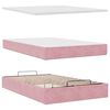 vidaXL Cadre de lit ottoman avec matelas rose 120x200 cm velours