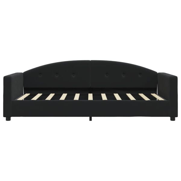 vidaXL Lit de jour avec matelas noir 90x190 cm velours