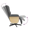 vidaXL Fauteuil inclinable avec repose-pieds gris fonc&eacute; tissu