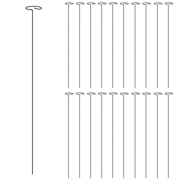 vidaXL Piquets pour plantes de jardin 20 pcs vert fonc&eacute; 61 cm acier