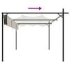 vidaXL Pergola avec toit rétractable crème 395x292x230 cm