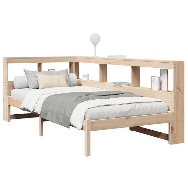 vidaXL Lit biblioth&egrave;que sans matelas 75x190 cm bois de pin massif