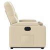 vidaXL Fauteuil inclinable &eacute;lectrique cr&egrave;me tissu