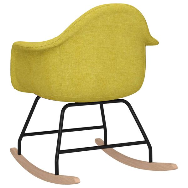 vidaXL Chaise &agrave; bascule Vert Tissu
