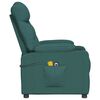 vidaXL Fauteuil de massage Vert fonc&eacute; Tissu