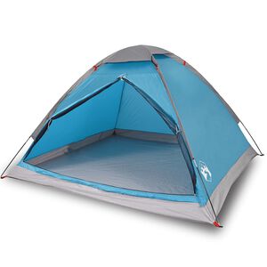 vidaXL Tente de camping &agrave; d&ocirc;me 2 personnes bleu imperm&eacute;able