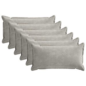 vidaXL Housse de coussin 6 pcs HOUTEN Gris clair 40 x 70 cm
