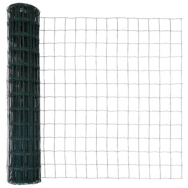 vidaXL Clôture Euro Vert 1.2 x 25 m Fer revêtu de PVC