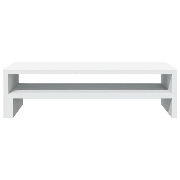 vidaXL Support de moniteur blanc 54x22x15 cm bois d'ing&eacute;nierie