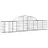 vidaXL Paniers à gabions arqués 18 pcs 200x30x40/60 cm Fer galvanisé