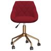 vidaXL Chaises &agrave; manger pivotantes lot de 2 rouge bordeaux velours