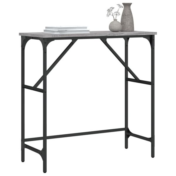 vidaXL Table console sonoma gris 75x32x75 cm bois d'ingénierie