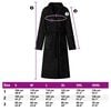 vidaXL Robe de bain sans capuche Noir m Flanelle