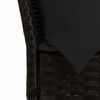 vidaXL Salon de jardin 4 pcs avec coussins forme L noir r&eacute;sine tress&eacute;e
