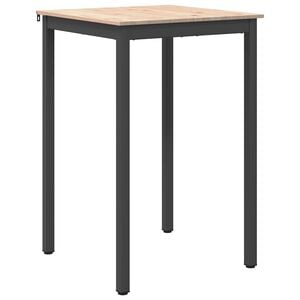 vidaXL Table de bar 70 x 70 x 105 cm Bois de pin massif Naturel Carr&eacute;