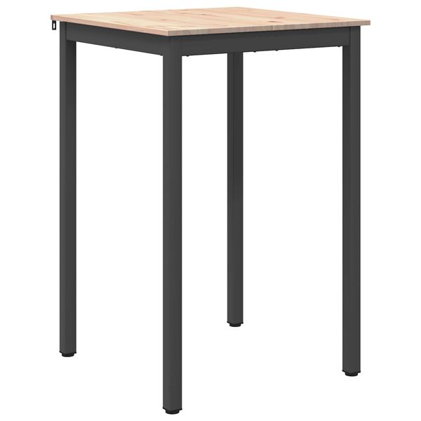 vidaXL Table de bar Naturel 70 x 70 x 105 cm Bois de pin massif