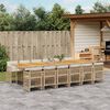 vidaXL Ensemble &agrave; manger de jardin et coussins 13 pcs beige